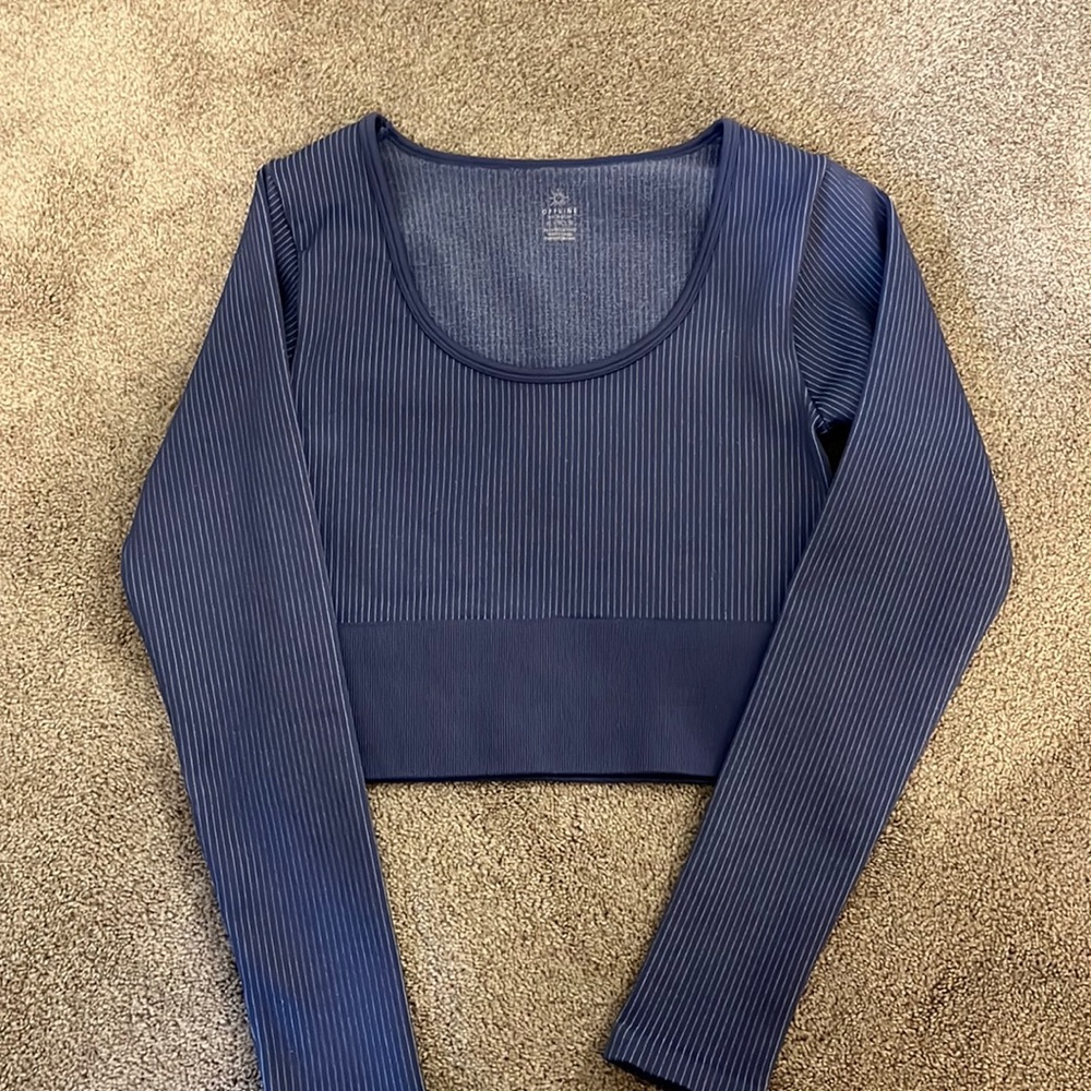 Offline Aerie Sidewalk Seamless Long Sleeve Cropped T-Shirt